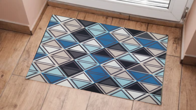 antislip doormat blue